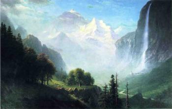 阿爾伯特 比爾施塔特 Staubbach Falls Near Lauterbrunnen Switzerland 阿爾伯特 比爾施塔特 Staubbach Falls Near Lauterbrunnen Switzerland
